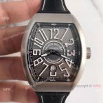 Swiss 1:1 Replica Franck Muller V45 Titanium Black Gummy Strap Watch 45mm